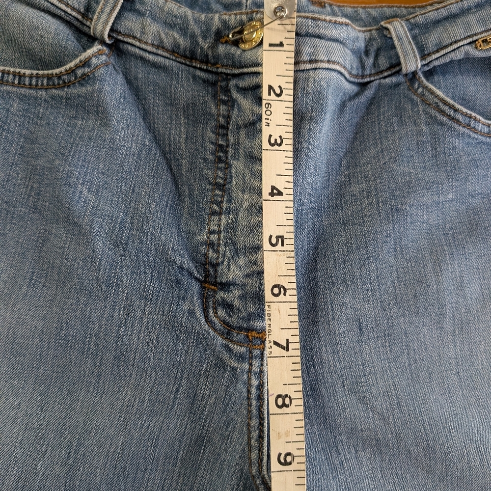 ST JOHN Vintage Sport Capri Denim Jeans Size 8 - Picture 6 of 12